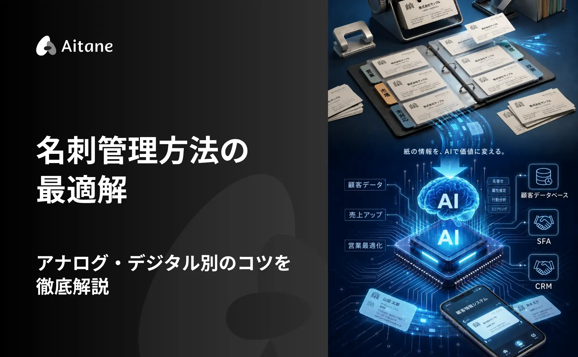 名刺管理方法の最適解の記事のアイキャッチ画像