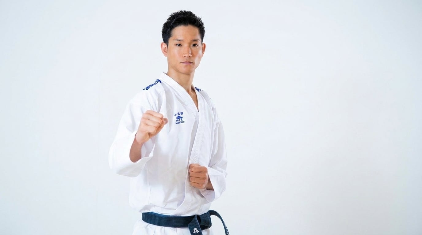 Feature image for the announcement of the sponsorship agreement with karate athlete Yuta Mori